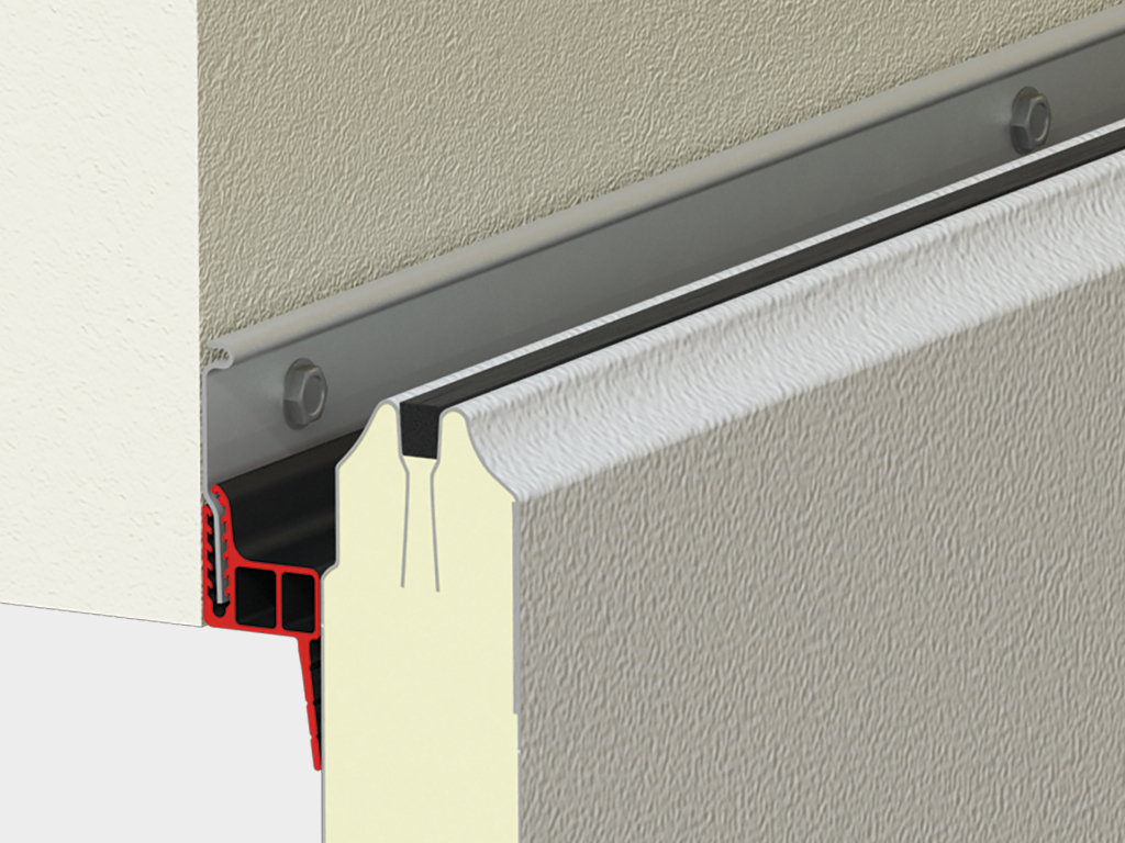 Уникальный теплый контур ворот на базе многокамерных уплотнителей — снижение теплопотерь помещения, предотвращение промерзания.